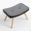 Wooden Step ottoman,Wooden Step Stool for Adults,Square Cushion Foot Stool,Small Stool with Non-Slip Pad,Wood Stool Suitable for Bedroom, Living Room