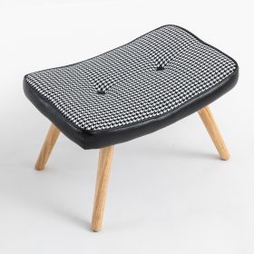 Wooden Step ottoman,Wooden Step Stool for Adults,Square Cushion Foot Stool,Small Stool with Non-Slip Pad,Wood Stool Suitable for Bedroom, Living Room