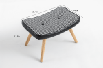 Wooden Step ottoman,Wooden Step Stool for Adults,Square Cushion Foot Stool,Small Stool with Non-Slip Pad,Wood Stool Suitable for Bedroom, Living Room
