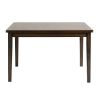 Dark Brown Cherry Finish 5pc Dining Set Table with 4 Chairs Black Faux Leather Upholstery Wooden Kitchen Funiture Dinette Set