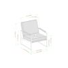 Contemporary Square Metal Frame Accent Chair ‚Äì Mushroom / Black