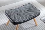Wooden Step ottoman,Wooden Step Stool for Adults,Square Cushion Foot Stool,Small Stool with Non-Slip Pad,Wood Stool Suitable for Bedroom, Living Room