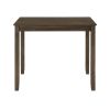 Charcoal Brown Finish 5PC Dining Set Table and 4 Side Chairs X-Back Design Kitchen Dining Furniture Wooden Transitional Breakfast