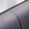 Leiria Contemporary Silky Velvet Tufted Accent Chair with Ottoman, Gray