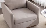 Mid Century Modern Swivel Accent Chair Armchair for Living Room, Bedroom, Guest Room,Office,Light Gray