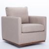 Mid Century Modern Swivel Accent Chair Armchair for Living Room, Bedroom, Guest Room,Office,Light Gray