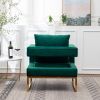 Lenola Contemporary Upholstered Accent Arm Chair, Green
