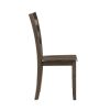Transitional Charcoal Brown Finish 5PC Dining Set Table and 4 Side Chairs Kitchen Dining Breakfast Furniture Wooden