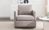 Mid Century Modern Swivel Accent Chair Armchair for Living Room, Bedroom, Guest Room,Office,Light Gray