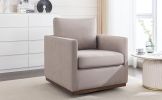 Mid Century Modern Swivel Accent Chair Armchair for Living Room, Bedroom, Guest Room,Office,Light Gray