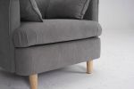 29.5 "W Modern Fabric Decorative Chair Armchair Upholstered Reading Chair Single Sofa Casual Club Chair with Solid Wooden Feet and 2 Pillow, for livin