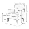 Lapithae Armchair with Solid Wooden Legs and Nailhead Trim