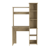DEPOT E-SHOP Aramis Desk, Five Shelves, Two Superior Shelves, Light Oak