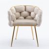 Luxury modern simple leisure velvet single sofa chair bedroom lazy person household dresser stool manicure table back chair turquoise set of 2