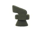 Swivel Accent Chair Armchair, Round Barrel Chair in Fabric for Living Room Bedroom,Green Teddy