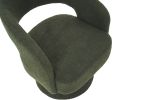 Swivel Accent Chair Armchair, Round Barrel Chair in Fabric for Living Room Bedroom,Green Teddy