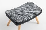 Wooden Step ottoman,Wooden Step Stool for Adults,Square Cushion Foot Stool,Small Stool with Non-Slip Pad,Wood Stool Suitable for Bedroom, Living Room