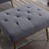 36.61'' Wide Modern Accent Chair With 3 Positions Adjustable Backrest, Tufted Chaise Lounge Chair, Single Recliner Armchair With Ottoman And Gold Legs