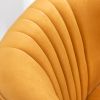 Elon Contemporary Velvet Upholstered Accent Chair, Gold