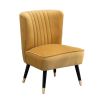 Elon Contemporary Velvet Upholstered Accent Chair, Gold