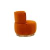 360 Degree Swivel Cuddle Barrel Accent Sofa Chairs, Round Armchairs with Wide Upholstered, Fluffy Velvet Fabric Chair for Living Room, Bedroom, Office