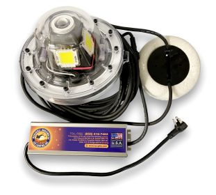Mega-Watt Underwater LED Lighting System (Color: White, Power Cord Size: 120 Feet)