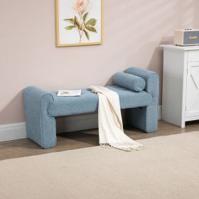 COOLMORE Modern Ottoman Bench, Bed stool made of loop gauze, End Bed Bench, Footrest for Bedroom, Living Room, End of Bed, Hallway (Color: as Pic)