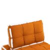 COOLMORE Upholstered Deep Seat Armless Accent Single Lazy Sofa Lounge Arm Chair,Comfy Oversized Leisure Barrel Chairs for Living Room/Office/Meetingro