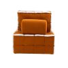 COOLMORE Upholstered Deep Seat Armless Accent Single Lazy Sofa Lounge Arm Chair,Comfy Oversized Leisure Barrel Chairs for Living Room/Office/Meetingro