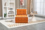 COOLMORE Upholstered Deep Seat Armless Accent Single Lazy Sofa Lounge Arm Chair,Comfy Oversized Leisure Barrel Chairs for Living Room/Office/Meetingro