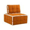 COOLMORE Upholstered Deep Seat Armless Accent Single Lazy Sofa Lounge Arm Chair,Comfy Oversized Leisure Barrel Chairs for Living Room/Office/Meetingro