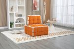 COOLMORE Upholstered Deep Seat Armless Accent Single Lazy Sofa Lounge Arm Chair,Comfy Oversized Leisure Barrel Chairs for Living Room/Office/Meetingro