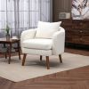 COOLMORE Wood Frame Armchair, Modern Accent Chair Lounge Chair for Living Room