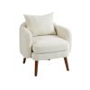 COOLMORE Wood Frame Armchair, Modern Accent Chair Lounge Chair for Living Room