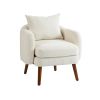 COOLMORE Wood Frame Armchair, Modern Accent Chair Lounge Chair for Living Room