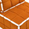 COOLMORE Upholstered Deep Seat Armless Accent Single Lazy Sofa Lounge Arm Chair,Comfy Oversized Leisure Barrel Chairs for Living Room/Office/Meetingro