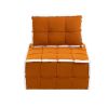 COOLMORE Upholstered Deep Seat Armless Accent Single Lazy Sofa Lounge Arm Chair,Comfy Oversized Leisure Barrel Chairs for Living Room/Office/Meetingro