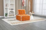 COOLMORE Upholstered Deep Seat Armless Accent Single Lazy Sofa Lounge Arm Chair,Comfy Oversized Leisure Barrel Chairs for Living Room/Office/Meetingro