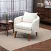 COOLMORE Wood Frame Armchair, Modern Accent Chair Lounge Chair for Living Room
