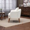 COOLMORE Wood Frame Armchair, Modern Accent Chair Lounge Chair for Living Room
