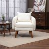 COOLMORE Wood Frame Armchair, Modern Accent Chair Lounge Chair for Living Room